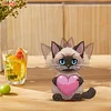 2D Flat DIY Cat Acrylic Shaking Head Diamond Painting Tabletop Ornaments Kit