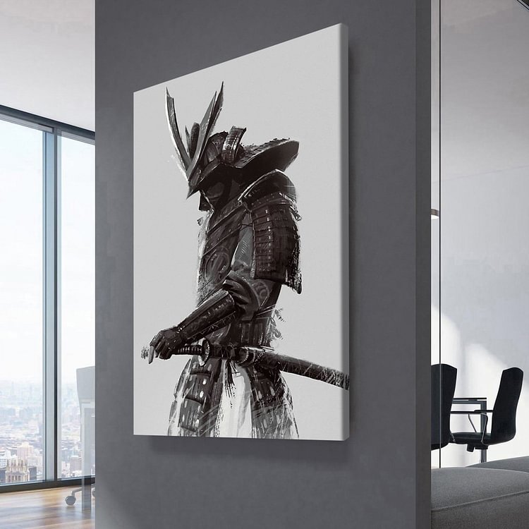 Dark Samurai Canvas Wall Art