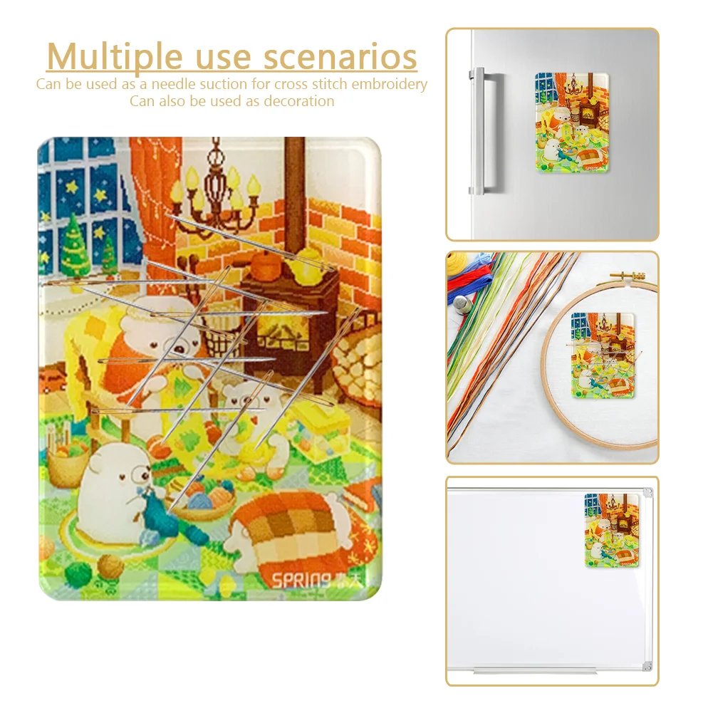 Sewing Needle Minder for Cross Stitch Magnetic Pin Holder Fridge Magnet