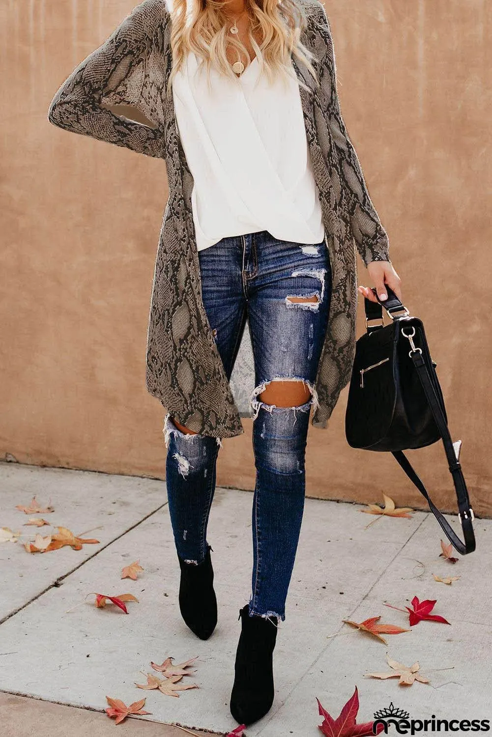 Print Long Cardigan
