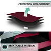 FH Group Car Seat Covers Full Set Cloth,Universal Fit combo,Washable Automotive Seat Covers,Low Back Front Seat Covers,Airbag Compatible,Split Bench Rear Seat for SUV,Sedan,Van Burgundy
