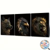 Black Gold Animal - Round/Square AB Drills Diamond Painting(60*45cm) 