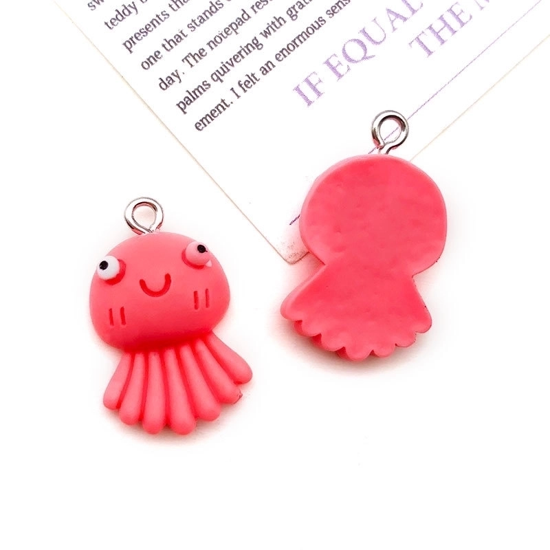 1 Piece Resin Octopus Candy Butterfly Pendant