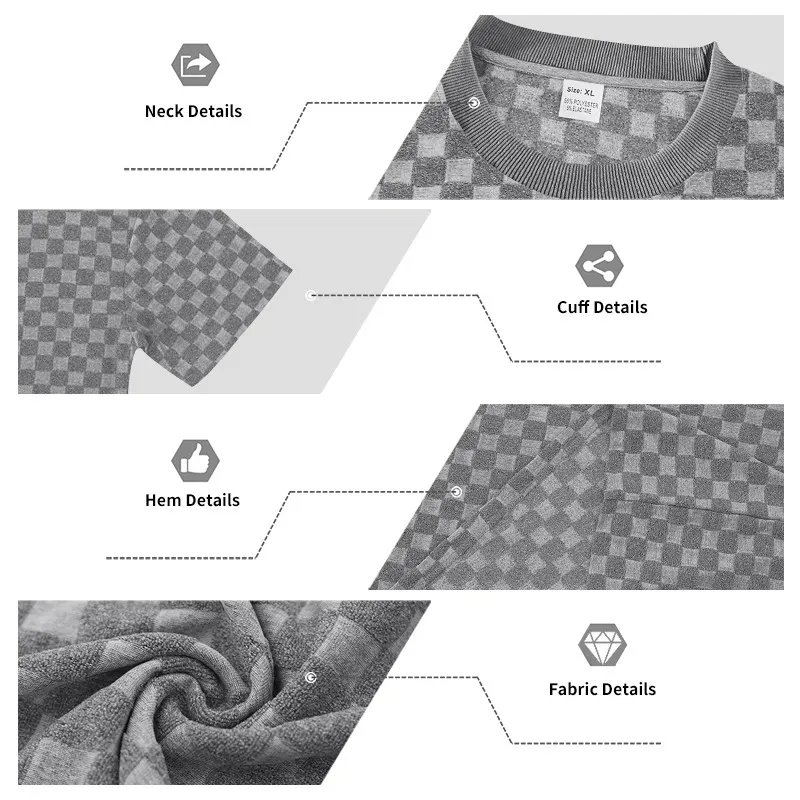 【Promotion】New Arrival Men’s Trendy T-Shirt Set Minimalist Casual Short Sleeve Crewneck Outfit