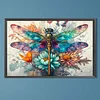 (60*40cm)Flower Dragonfly - Full Round Drill Diamond Painting