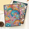 2pcs Flowers Partial DIY 50 Pages A5 Diamond Painting Notebook for Study Home