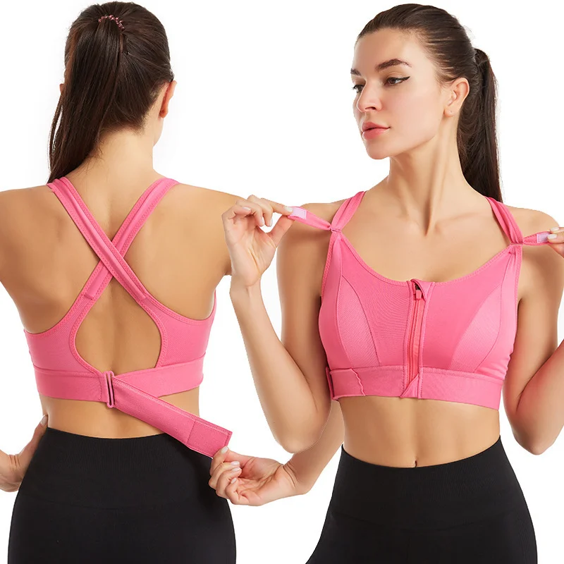 Wireless vest yoga cross back bra