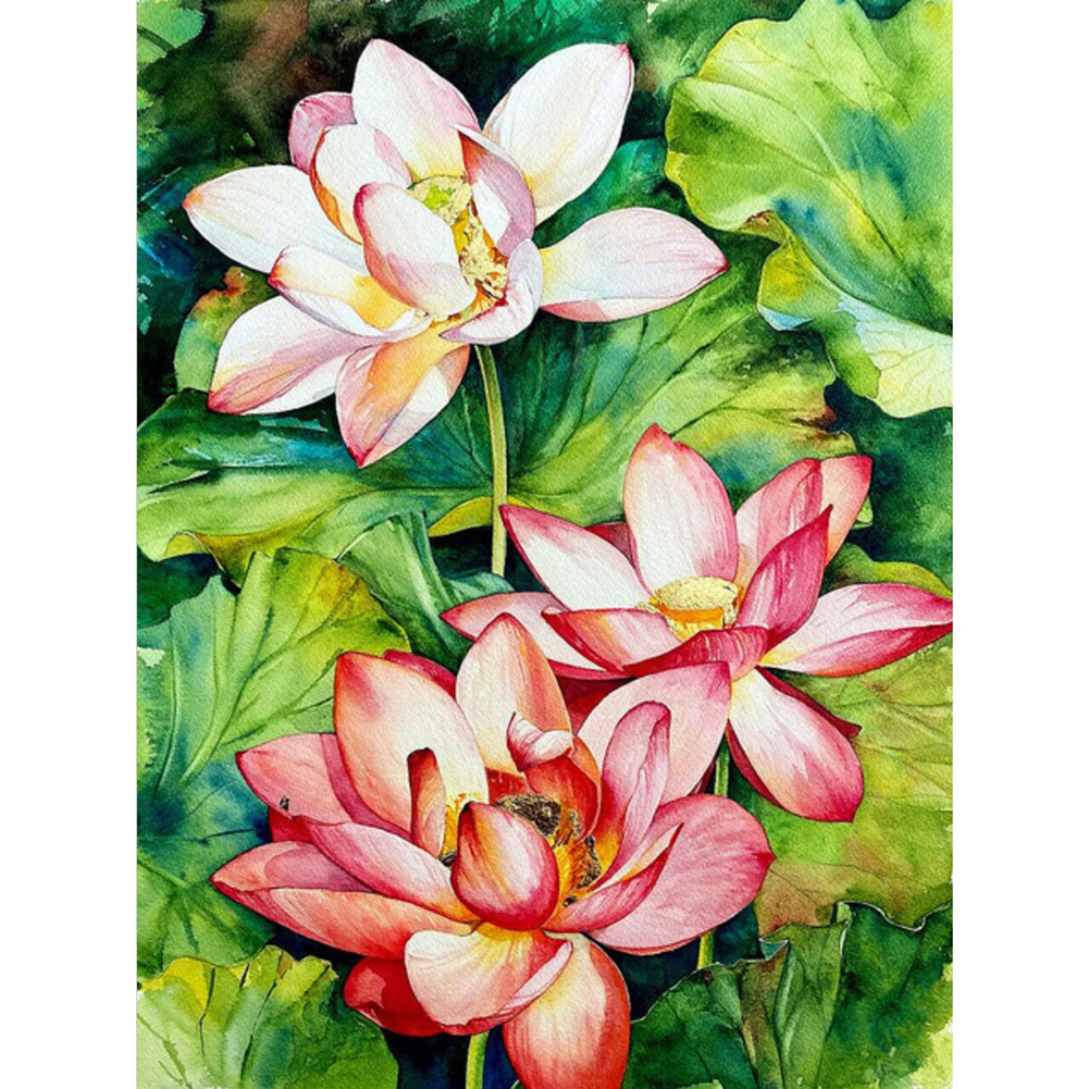 

Lotus - Round Drill Diamond Painting - 30*40CM, 501 Original