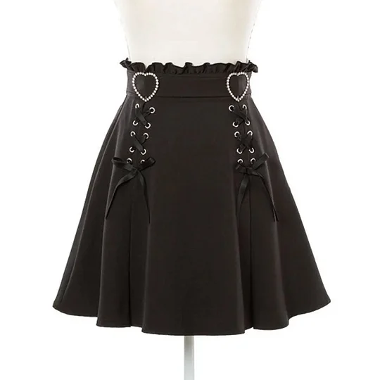 [Wetrose] Jirai Kei Skirt Japanese Cute Mine Style Dress Red Black Pink Kawaii y2k Oversize Plus Size