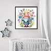 >SALE<5D DIY Partial Special Shaped Drill Diamond Painting Flower Gnome Decor 30x30cm