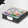 Animals Leather Diamond Art Note Box with 160 Sheets of Paper for DIY Art Craft