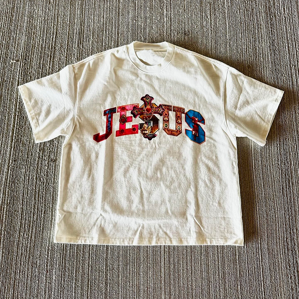 Sopula Vintage Jesus Graphic 100% Cotton T-Shirt Cropped Tees - SOPULA