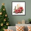 (Multi-Style)Christmas Flowers Candles-Full Round Diamond Painting 30*30CM