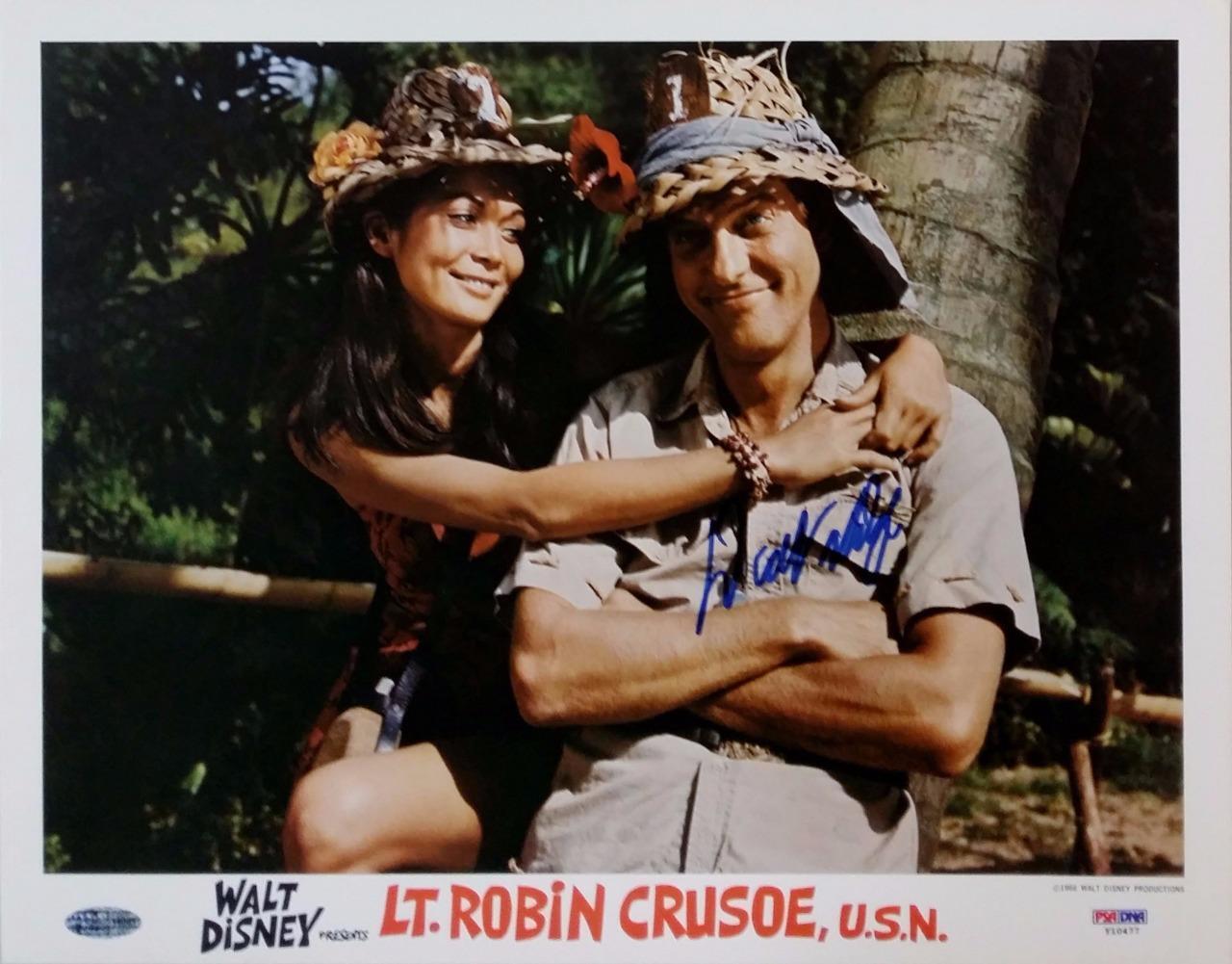 Dick Van Dyke autograph signed Lt Robin Crusoe original 11x14 Lobby Card PSA COA