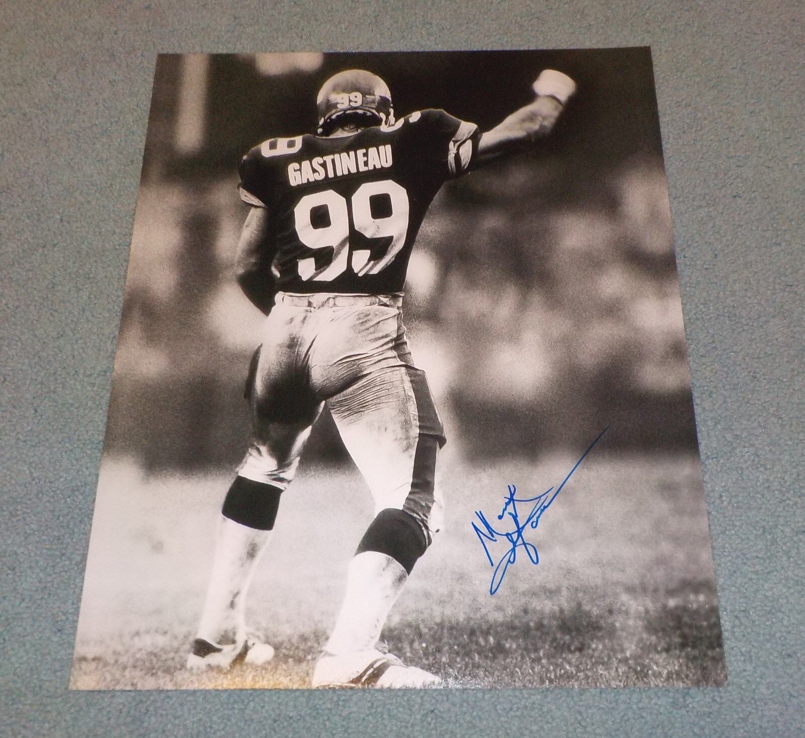 NY Jets Mark Gastineau Signed Autographed 16x20 Photo Poster painting COA A