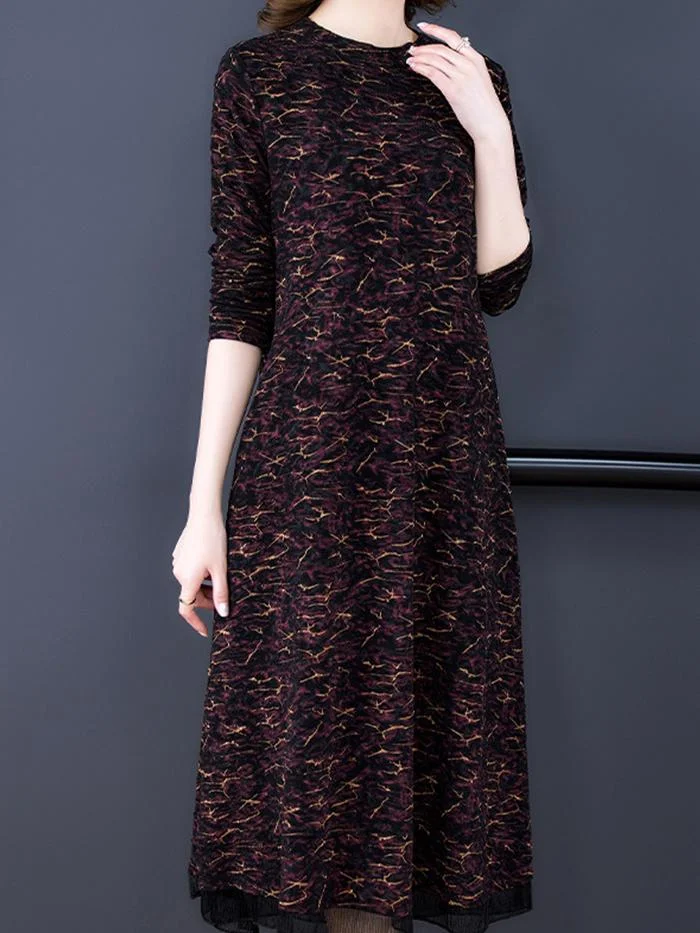 Fashionable Plus Size A-line Dress