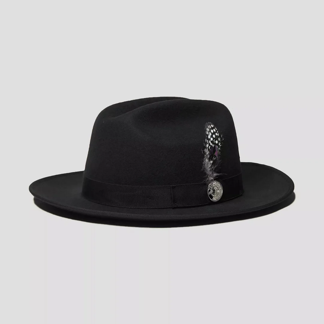 HatsMaker Ranch Fedora - Black[Fast shipping and box packing]