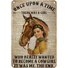 (Multi Style)Cowgirl - Vintage Metal Signs - 20*30cm/30*40cm - Western