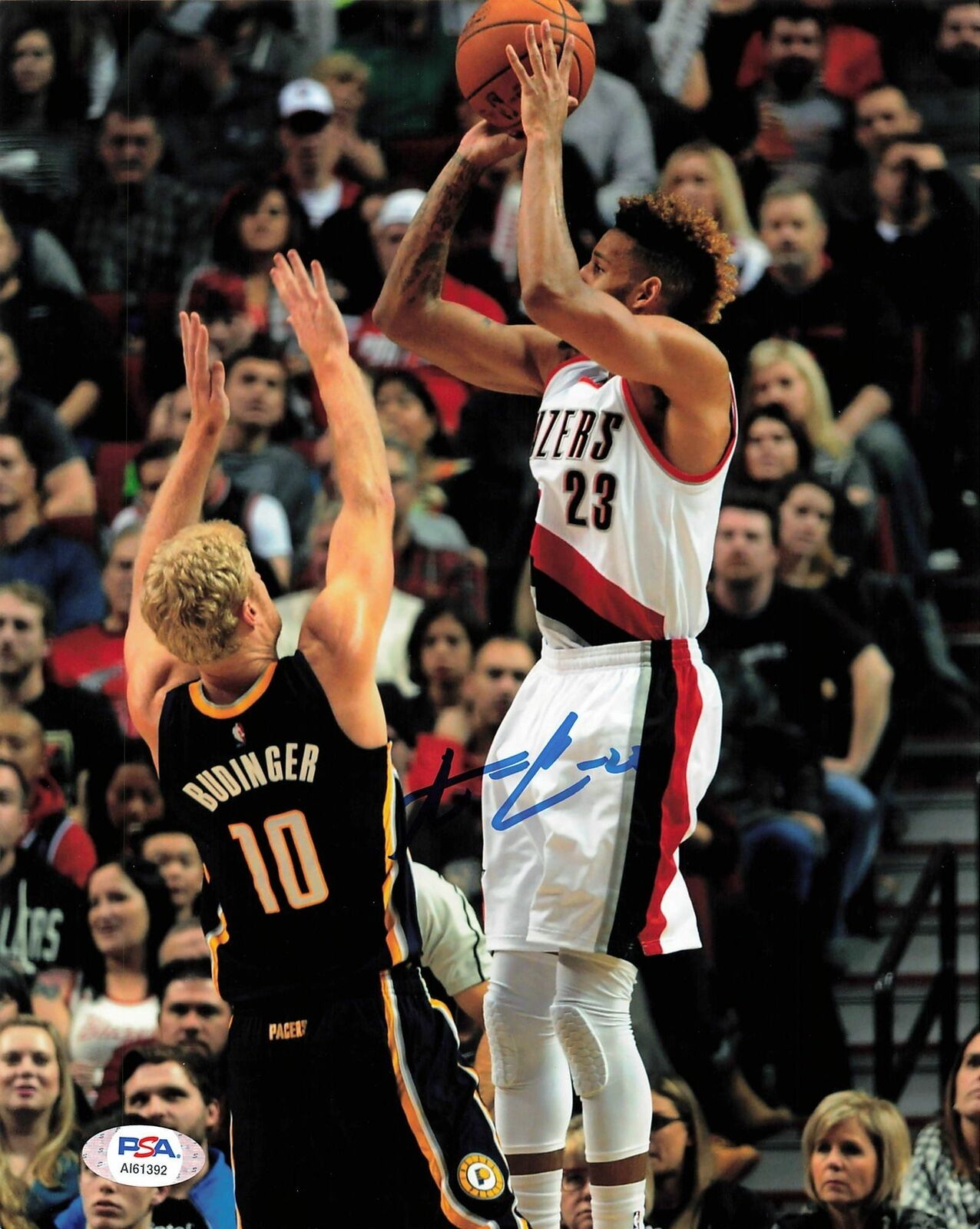 Allen Crabbe signed 8x10 Photo Poster painting PSA/DNA Trailblazers Autographed Hawks Nets