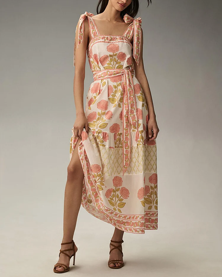 Ladies Elegant Fashion Printed Dress