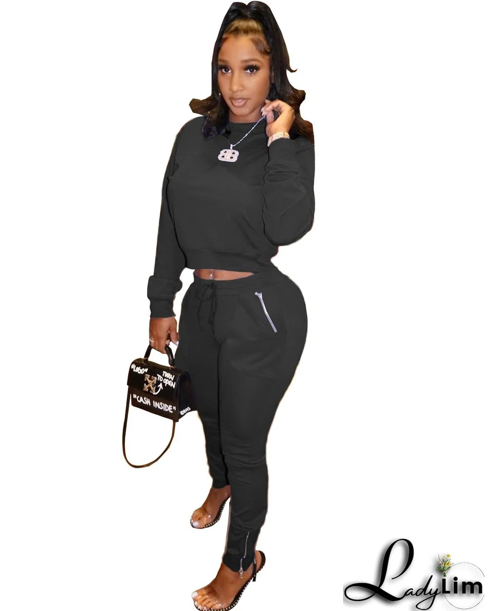 Women's Fashion Casual Hoodies Sports Two Piece Tracksuit
