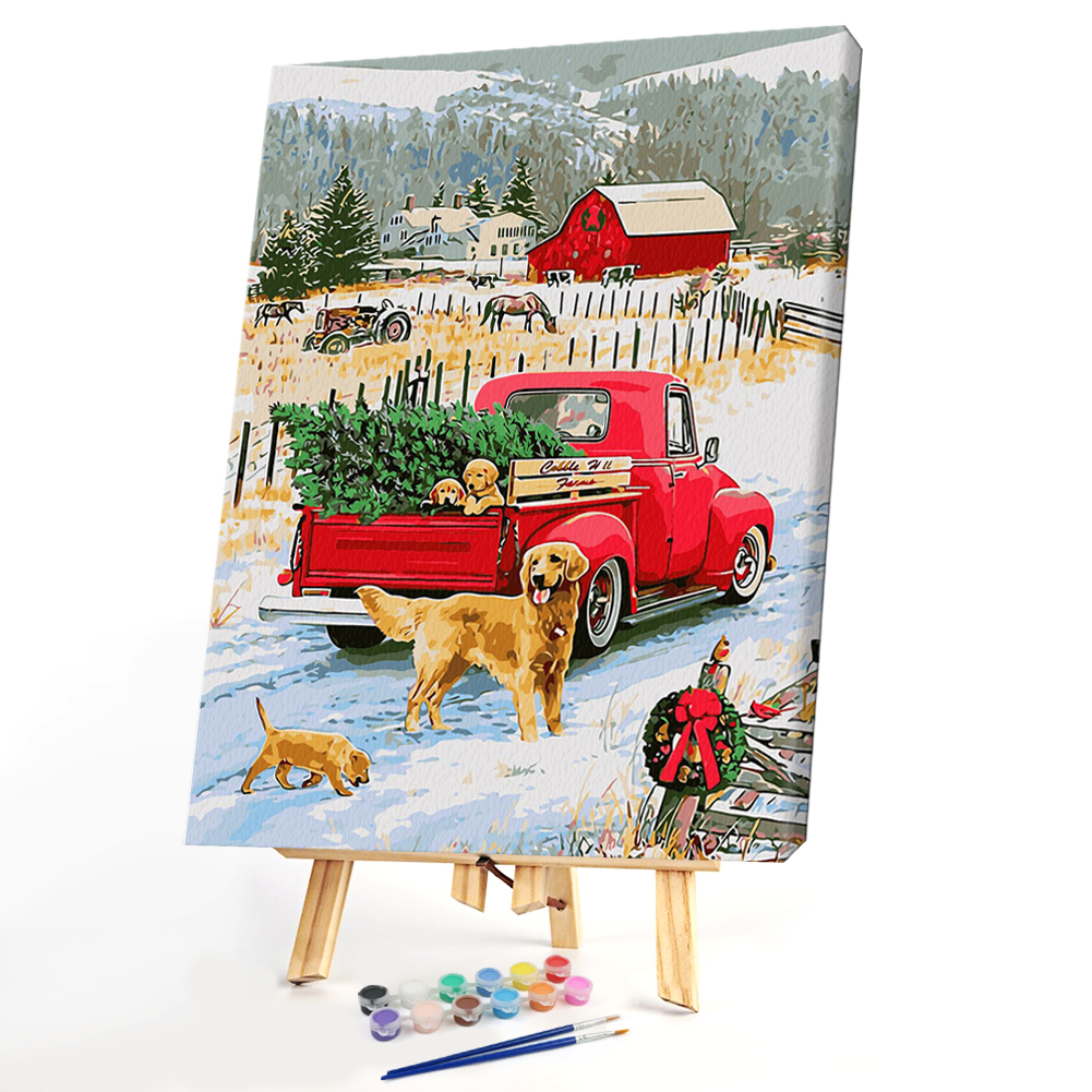 

40*50CM Paint By Numbers-Farm Dogs, 501 Original