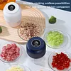 Electric Garlic Chopper 300ML Portable Cordless Mini Food Processor Rechargeable Vegetable Chopper Blender for Nuts Chili Onion Minced Meat and Spices