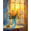 (Multi-Style)Windowsill Flowers-Paint by Numbers Acrylic Painting 40*50CM