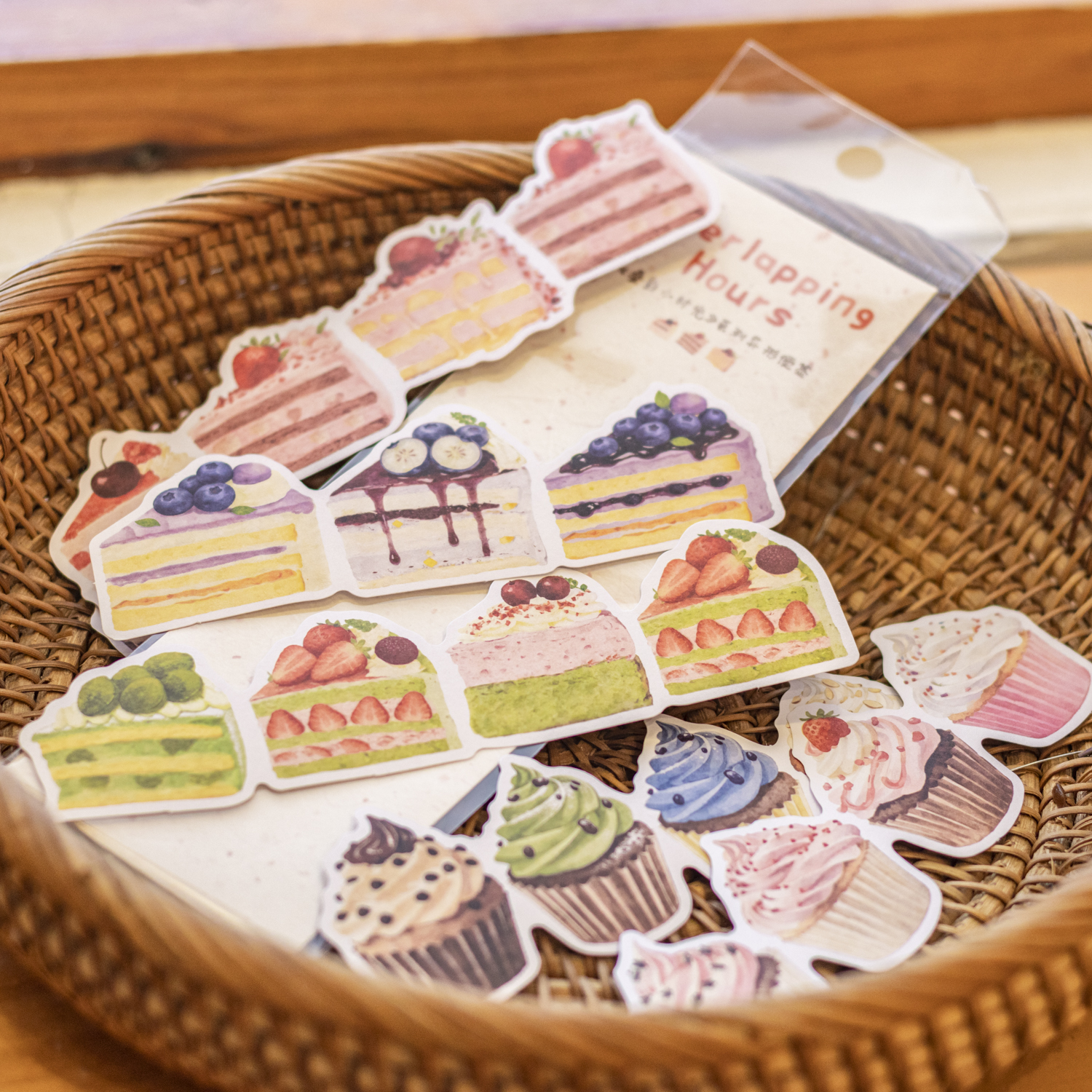 메모 패드 - 시간의 깜빡이는 그림자 시리즈 빈티지 커피 빵