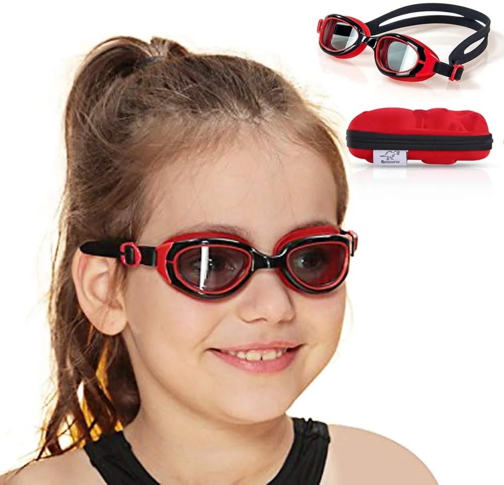 Kids Swim Goggles(Age 3-12 Years), Fashionable, Anti-Fog,UV Protection, No Leaking, HD Swim Goggles