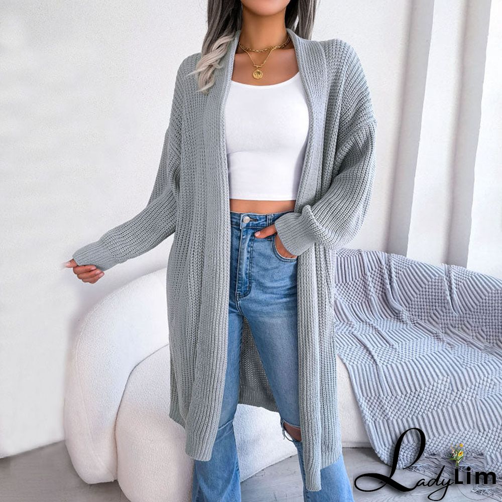 Casual Solid Colour Cardigan