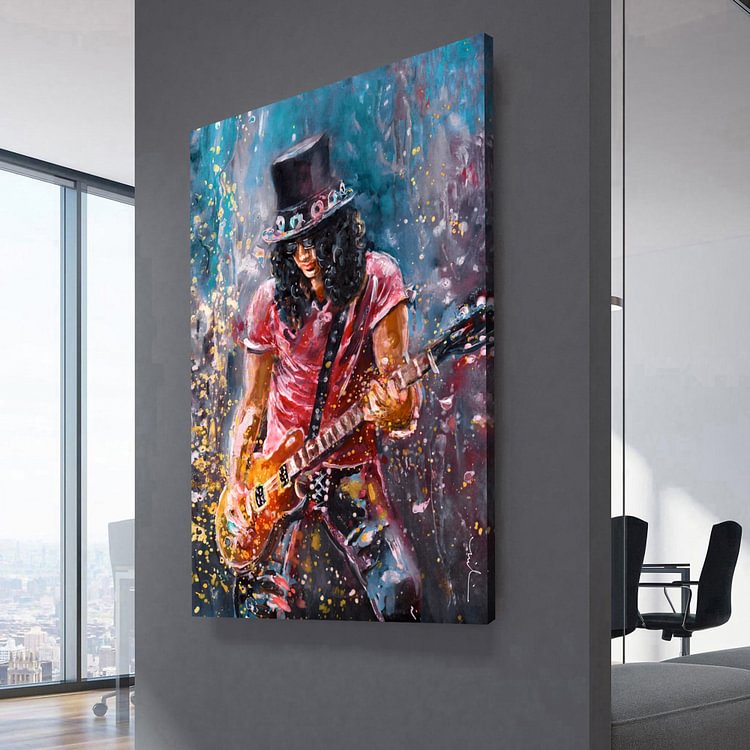 Slash Oil Painting Style Canvas Wall Art
