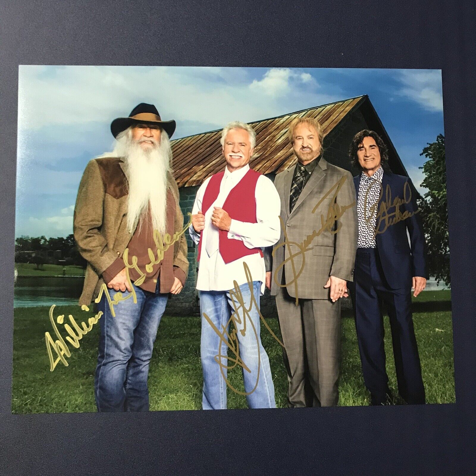 THE OAK RIDGE BOYS SIGNED 11x14 Photo Poster painting FULL BAND AUTOGRAPHED VERY RARE PROOF COA