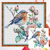 Flowers And Birds-18CT Counted Cross Stitch 20*20cm/7.87*7.87in