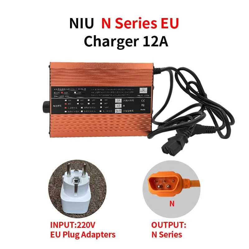 For NIU U M N Fast Charger 12A Large Current Charging Communication Protocol Compatible UQi MQi NQi N1s
