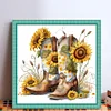 Sunflowers And Boots-11CT Stamped Cross Stitch 40*40cm/15.75*15.75in tapestrymarket