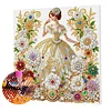Framed Diamond Painting - Special Shaped - Girl and Flowers (25x25cm)