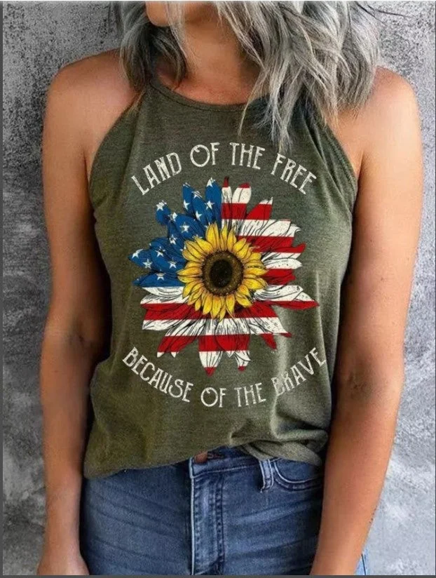 Sunflower Stars and Stripes Tank Top