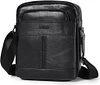 BAIGIO Herren Umh&auml;ngetasche Leder Herren Schultertasche f&uuml;r Herren Leder Herrentasche Vintage Schultertasche Crossbody Bag Messenger Bags f&uuml;r Herren Schwarz