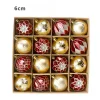 16PCS Gorgeous Painting Christmas Tree 6CM Hanging Balls Set