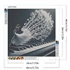 Peinture Diamant Piano Fille-Perceuse Ronde-40*40CM