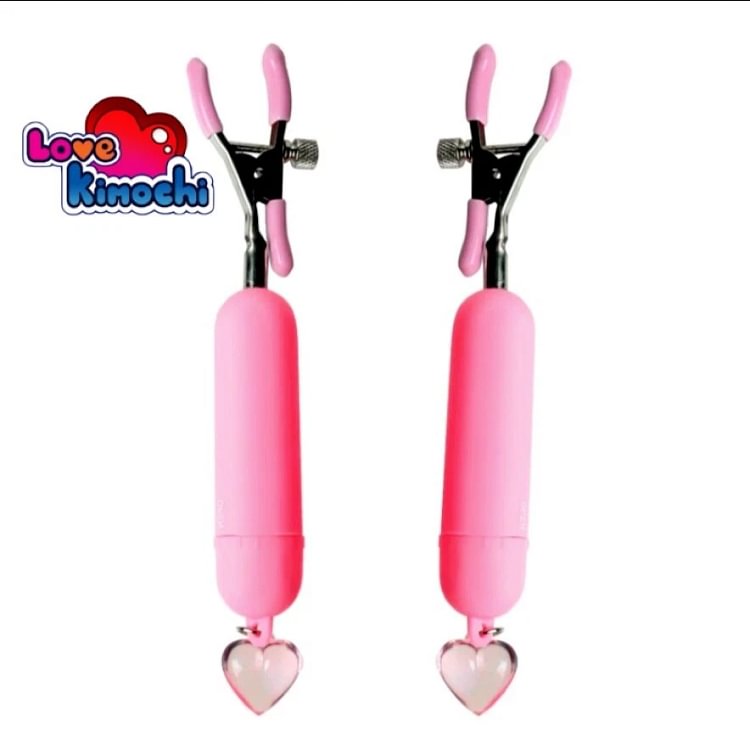 pornhint Pornhint Pink Crush Vibrating Nipple Clamps Nipple Toys BDSM Vibrations BDSM