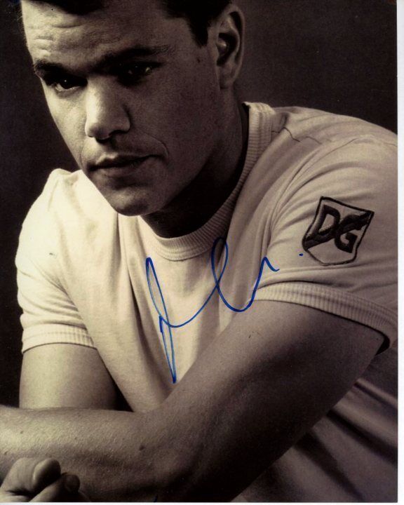 MATT DAMON Signed Autographed Photo Poster painting