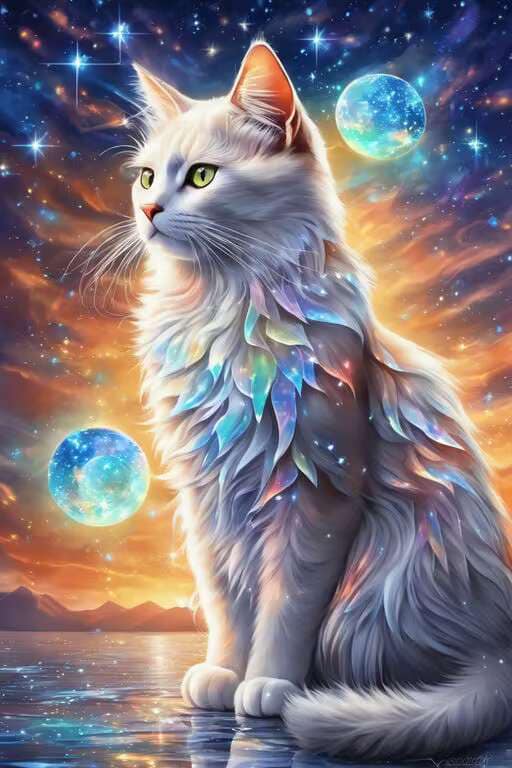 Cat (velvet cloth) AB drill full round/square diamond painting