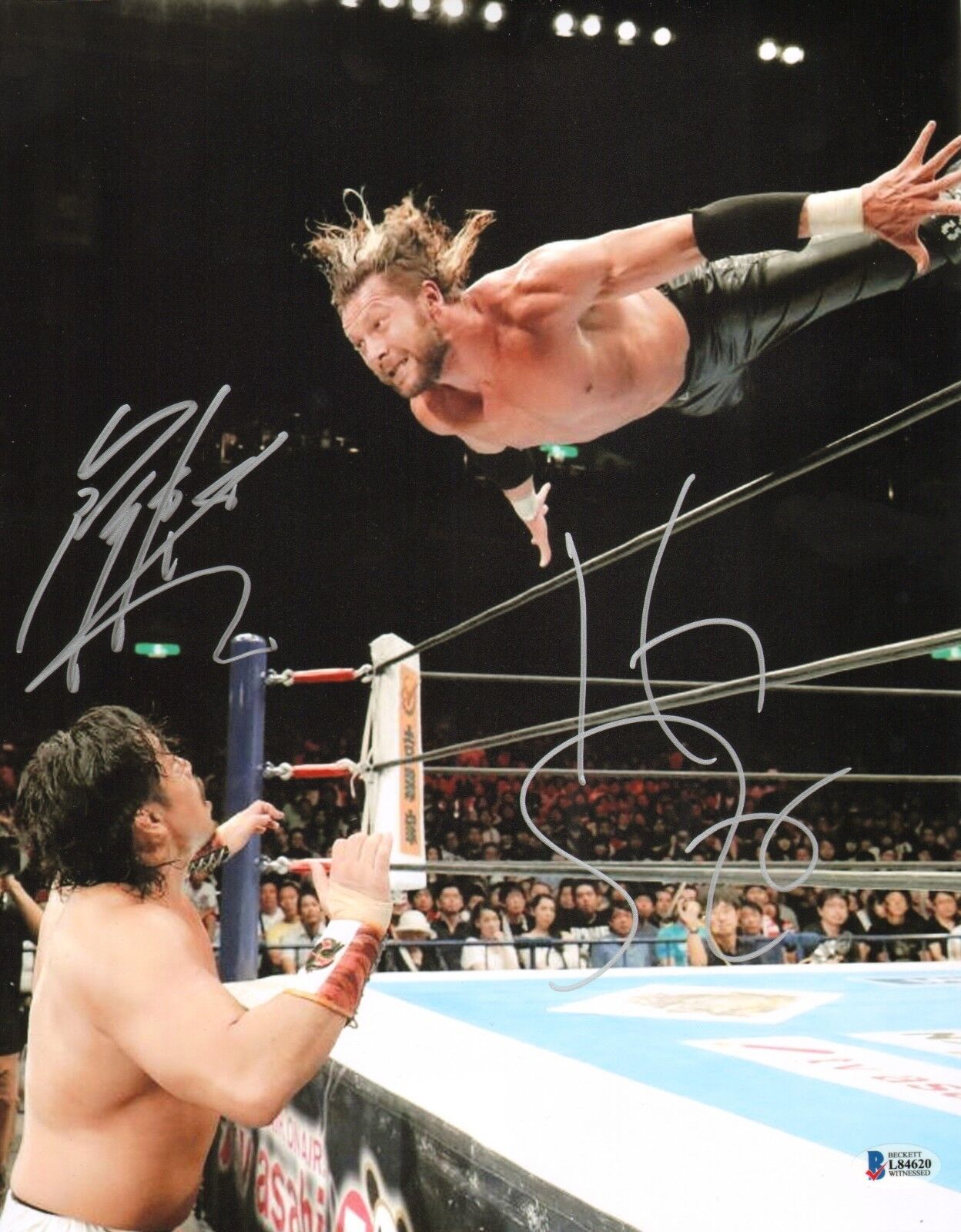 Kenny Omega & Hirooki Goto Signed 11x14 Photo Poster painting BAS COA New Japan Pro Wrestling 1