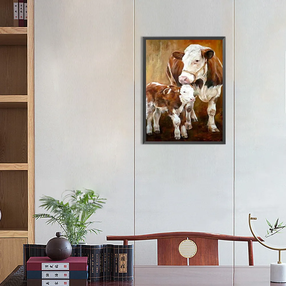 Partial AB Diamond Painting - Full Square Drill - Cow(Canvas|35*45cm)