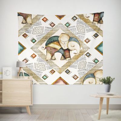 Decorative Bohemian Tapestry Printed White Tapestry Home Decor