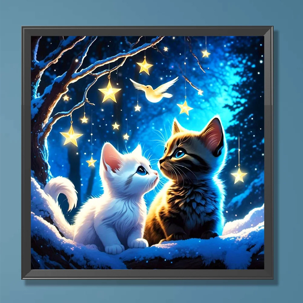 Diamond Painting - Full Round Drill - Cat(Canvas|30*30cm)