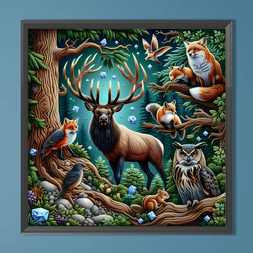 Diamond Painting - Full Round Drill - Reindeer(Canvas|40*40cm)