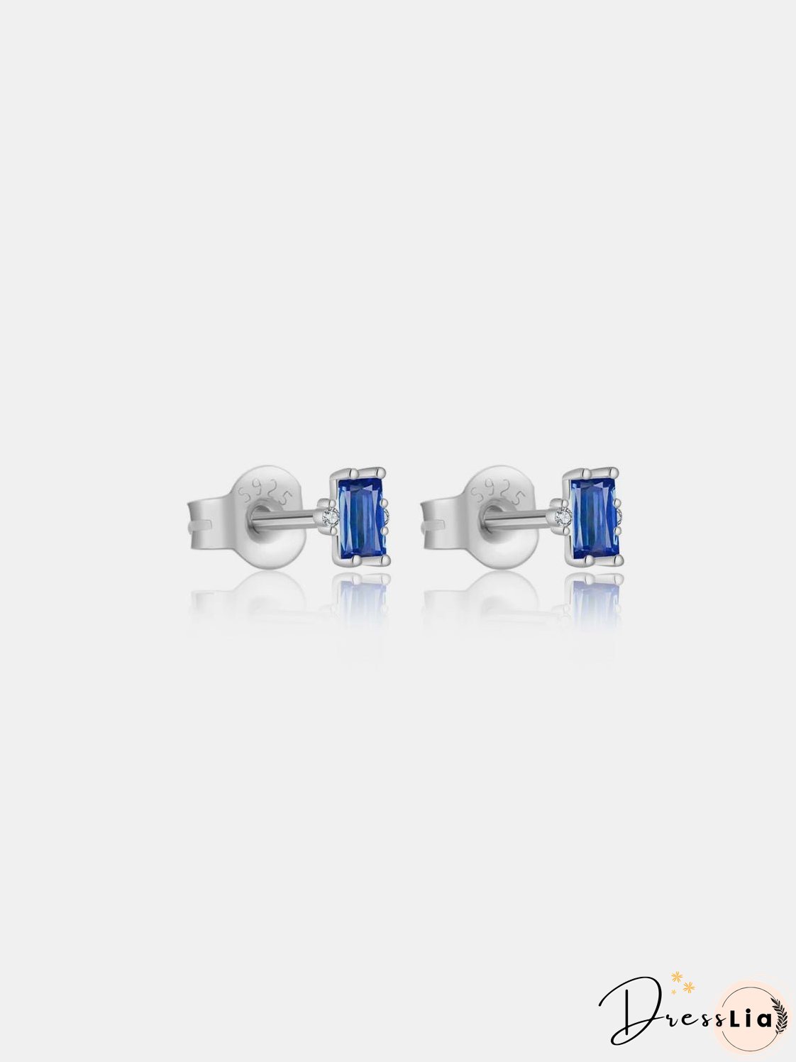 925 Sterling Silver Zircon Stud Earrings